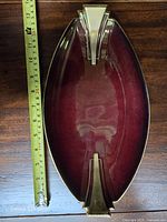 Top view of Carlton Ware dish with tape measure for length