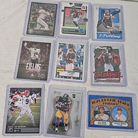 Overview of all nine sleeved cards laid out 3×3