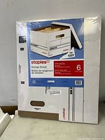 Front view of sealed pack showing Staples branding and product image