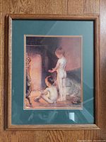 Full frontal view of framed print showing artwork, mats and frame