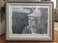 Framed print front view showing image, signature, frame and mat