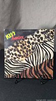 Front cover of KISS Animalize LP with animal print artwork