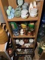 Full shelving unit with entire salt and pepper shaker collection