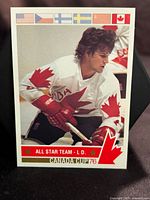 Front side of Bobby Orr Canada Cup '76 trading card