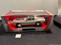 Front angled view of boxed die-cast model