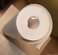 Large roll of white drafting paper accessory