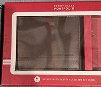 Boxed Perry Ellis Portfolio wallet front view