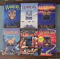 Front covers of all six Warriors: The New Prophecy paperbacks