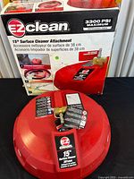 Attachment and retail box front view