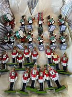 Full set of toy soldiers and drummers arranged in rows