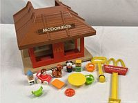 Overall view of playset building and all accessories