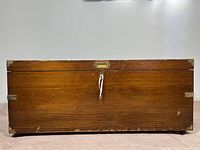 Front view of cedar chest closed