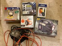 Group shot of all boxed lights and loose drop light