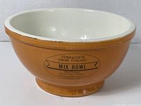 Full view of terracotta mixing bowl