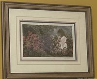 Full view of framed print showing image, matting and frame