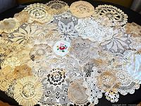 Overview of entire assortment spread on table