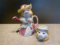 Teapot and mug front view