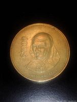 Obverse showing Juana de Asbaje portrait, $1000 denomination, date 1989