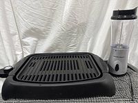 Indoor grill and personal blender side by side