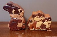Front view of both animal puzzle boxes