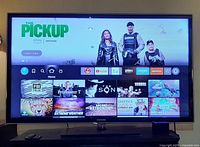 TV front view displaying home screen