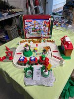 Full playset assembled with box behind