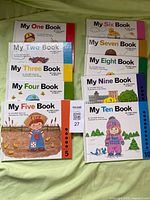 All ten numbered books laid out showing covers