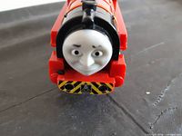 Front view showing Victor face and hazard stripes