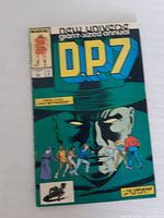 Front cover of D.P.7 giant-size annual comic showing title, artwork, and price