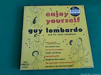 Box lid showing album title, artist, track list and Decca branding