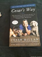 Front cover showing title, authors and dog images