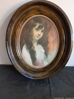 Front view of framed portrait print