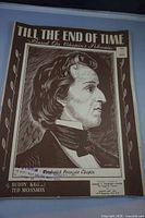 Cover of Till the End of Time sheet music featuring profile illustration of Chopin