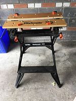 Front view of Black & Decker Workmate 350 workbench folded out