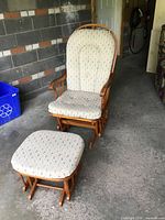 Chair and footstool full view