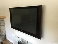 Front view of wall-mounted Panasonic 50" plasma TV