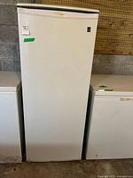 Front view of Danby upright freezer