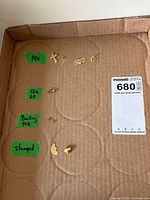 Overview of all pieces sorted by karat and type