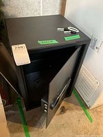 Safe with door open showing interior