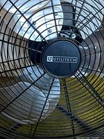 Front view showing Utilitech logo and blade guard