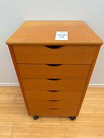 Front view of cabinet with all drawers closed