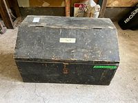 Top view of wooden tool chest
