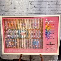 Full view of framed Yaacov Agam AGO poster