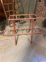 Full view of metal rack front angle