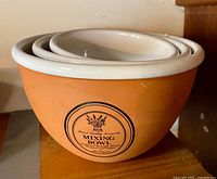 All three nested stoneware bowls