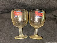 Pair of The Great Slide Ride souvenir goblets