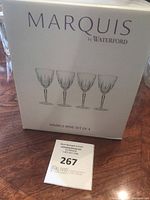 Box front of Marquis by Waterford Sparkle wine glass set of 4, new in box.