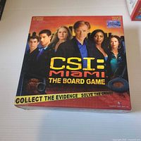 Front of CSI: Miami board game box