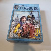 Front of Saint Petersburg board game box