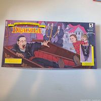 Front of game box with Dracula artwork and title